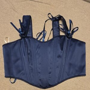 Elegant Navy Corset Top
